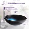 Anzzi Tara Deco-Glass Vessel Sink in Deep Sea LS-AZ8185